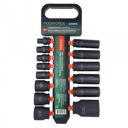 Ударни вложки ROCKFORCE 1/2" къси + дълги 14-части Ударни вложки ROCKFORCE 1/2" къси + дълги 14-части